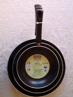 Basic Essentials Everyday 3 Piece Fry Pan Set (8", 10" & 12" Fry Pans) Kitchen & Dining