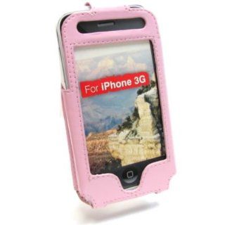 CoverON� Pink Faux Leather Cover case with Belt Clip For Apple iPhone 3G Forza Cell Phones & Accessories