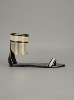 Versace Metallic Chain Flat Sandal