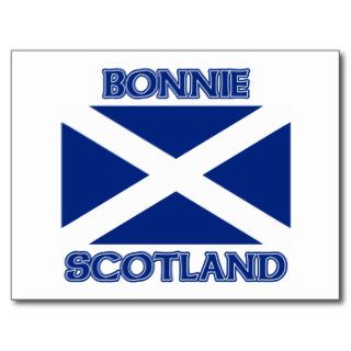 Bonnie Scotland and Saltire flag Post Cards
