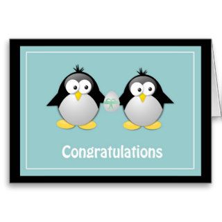Congratulations on Your New Baby Penguin Greeting Card