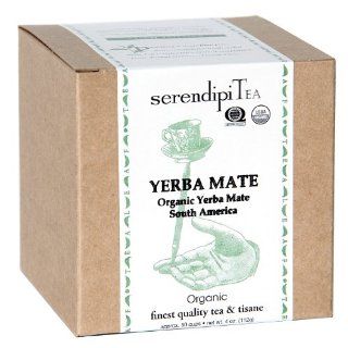 SerendipiTea Yerba Mate, South America, Organic Yerba Mate Tea & Tisane, 4 Ounce Boxes (Pack of 2)  Grocery Tea Sampler  Grocery & Gourmet Food
