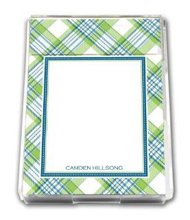 Noteworthy Collections Green Plaid Notepads Plaid Apple Midnight Health & Personal Care