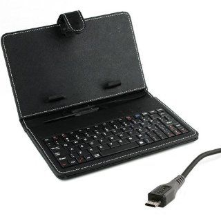 8 inch Universal Tablet PC Leather Case with Keyboard/Holder/Capacitance Stylus for 8" Tablet PC (Micro USB keyboard) Computers & Accessories