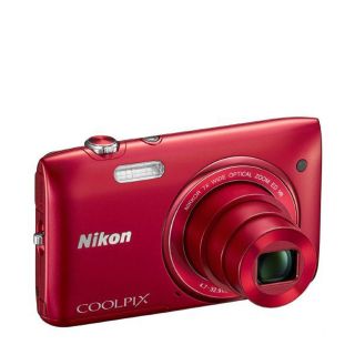 Nikon Coolpix S3500 Compact Digital Camera   Red (20.1 MP, 7x Optical Zoom 2.7 Inch LCD)   Grade A Refurb      Electronics