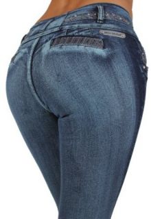 Mitzi Michel D648   Colombian Design Butt lift, Levanta Cola, Skinny Jeans in Washed M. Blue Size 5