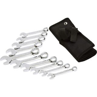 Klutch 10-Pc. Metric Stubby Combination Wrench Set  Stubby Wrenches