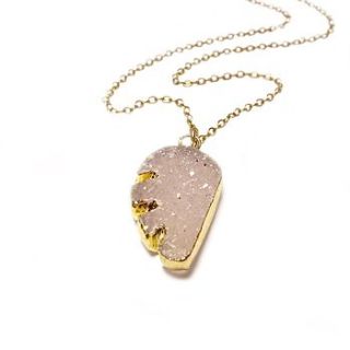 sparkling druzy wing necklace by eve&fox