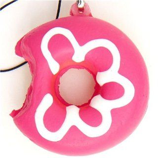 pink donut squishy charm with white sauce Toys & Games
