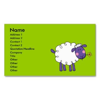 Woolly sheep business card template