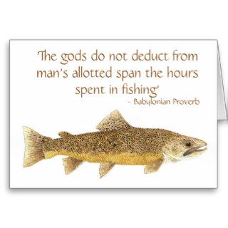 BrownTrout with humorous saying Card