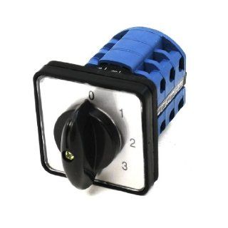 16A 380VAC 12A 660VAC 4 Position 3 Phase 12 Screw Terminal Rotary Cam Switch   Wall Light Switches  