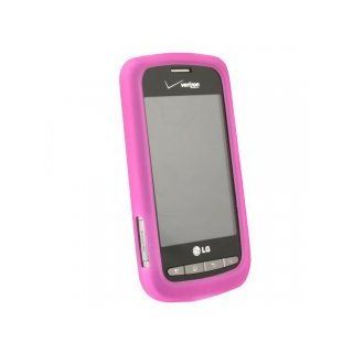 Dark Pink Silicone Sleeve for LG VS660 VORTEX W Cell Phones & Accessories