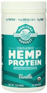 Manitoba Harvest Certified Organic Vanilla Protein Powder, 16 Ounce Tub Grocery & Gourmet Food