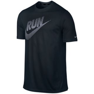Nike Mens Running Legend Reflective T Shirt   Black      Clothing