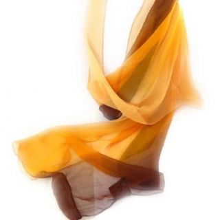 Voile scarf "Scarlett"chocolate orange.