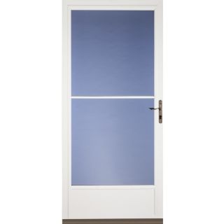 Pella White Mid View Tempered Glass Storm Door (Common 81 in x 32 in; Actual 80.78 in x 33 in)