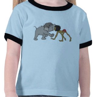 Jungle Book's Mowgli With Baby Elephant Disney T Shirts
