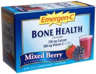 Emergen C Bone Health Vitamin C Fizzy Drink Mix, 500 mg, Mixed Berry, 0.3 Ounce Packets (Pack of 36) Health & Personal Care