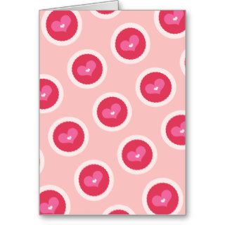 Pink Love Heart Scalloped Valentine's Day Card