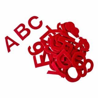 ACRYLIC FELT ALPHABET STICKERS   2 INCHES, RED (81PCS) Toys & Games