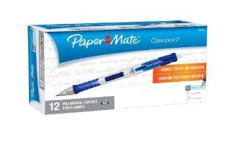 Paper Mate 56033 ClearPoint Clickster Refillable Mechanical Pencil, 0.5 mm, Blue Barrel Highlights  Papermate Mechanical Pencil 