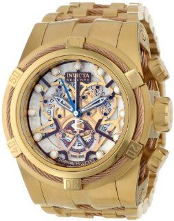 Invicta Men's 13756 Bolt Reserve Chronograph Rose Gold Tone and Beige Dial 18k Gold Ion Plated Stainless Steel Watch Invicta Watches