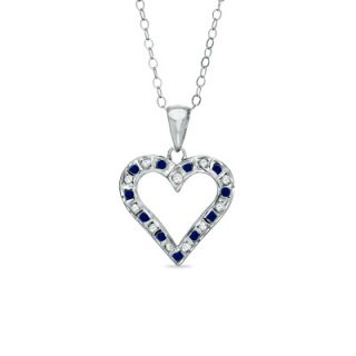 Sapphire Gemstone Fascination™ and Diamond Fascination™ Heart