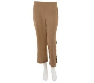 Women with Control Flat Front Pants with Side Tab —