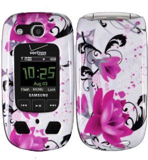 Purple Lily Hard Case Cover for Samsung Convoy 2 U660 Cell Phones & Accessories