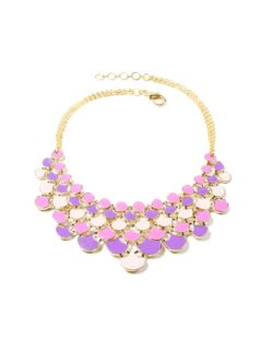 Ombre Purple Bib Necklace by Amrita Singh