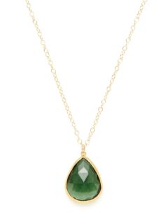 Dark Green Tourmaline Pendant Necklace by Mary Louise Designs