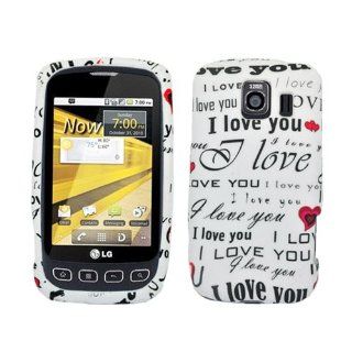 Soft Skin Case Fits LG LS670, UX670 Optimus S/U Love You White TPU Skin AT&T (does not fit LG P509 Optimus T) Cell Phones & Accessories