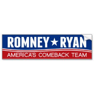 Mitt Romney and Paul Ryan Bumper Stickers