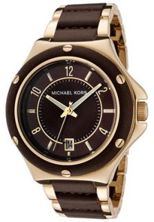 Michael Kors MK5169  Watches,Womens Brown Dial Gold Tone Stainless Steel and Chocolate Leather, Casual Michael Kors Quartz Watches