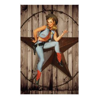 vintage pin up cowgirl country fashion customized stationery
