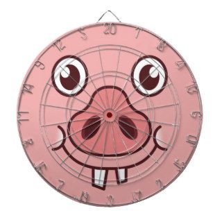 Cute Cartoon Pig Face Dartboards