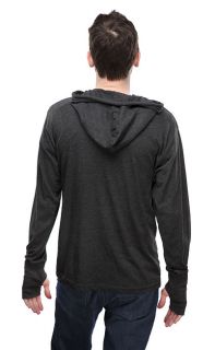 Mens Hooded Pullover Tee with Thumb Cuffs