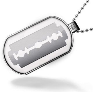 Dogtag Razor blade Dog tags necklace   Neonblond Pendant Necklaces Jewelry