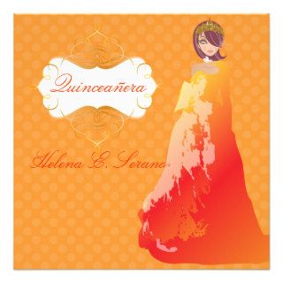 Quinceañera/Quince años princess/polka dots Personalized Invitation