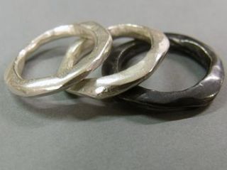 organic sterling silver ring by catherine marche jewellery