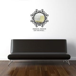 acrylic mirror with baroque wall sticker by spin collective