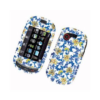 Samsung Gravity Touch T669 SGH T669 Yellow Blue Antique Glossy Cover Case Cell Phones & Accessories