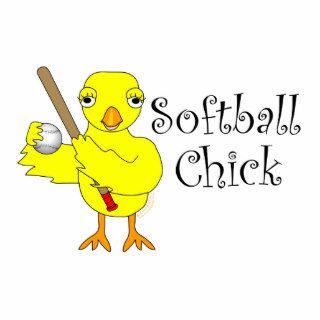 Softball Chick Text Acrylic Cut Outs