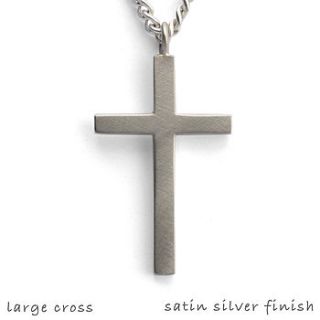 large silver cross pendant by james newman jewellery