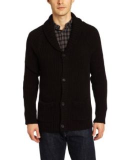 Calvin Klein Jeans Men's Rib Shawl Cardigan, Black, Large at  Mens Clothing store Cardigan Sweaters