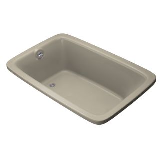 KOHLER Bancroft 66 in L x 42 in W x 22 in H Sandbar Acrylic Rectangular Drop In Bathtub with Reversible Drain