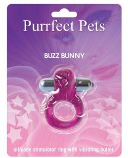 Purrrfect pet cockring clit stimulator bunny   purple (Package Of 4) Health & Personal Care