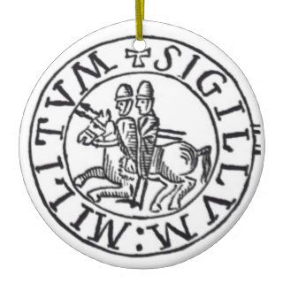 Knights Templar Seal Christmas Ornaments