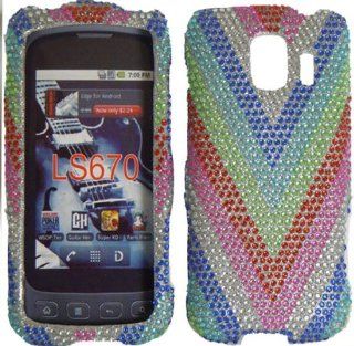 Color Diamond Shpae Full Diamond Bling Case Cover for LG Optimus S U V LS670 Cell Phones & Accessories